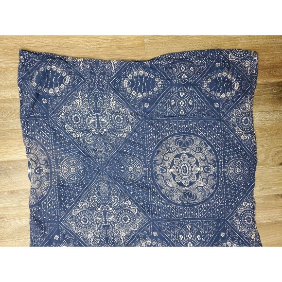 Garnet Hill Women's S Tunic Blue Floral Flowy Oversized V-Neck Sleeveless Sheer - Picture 10 of 12